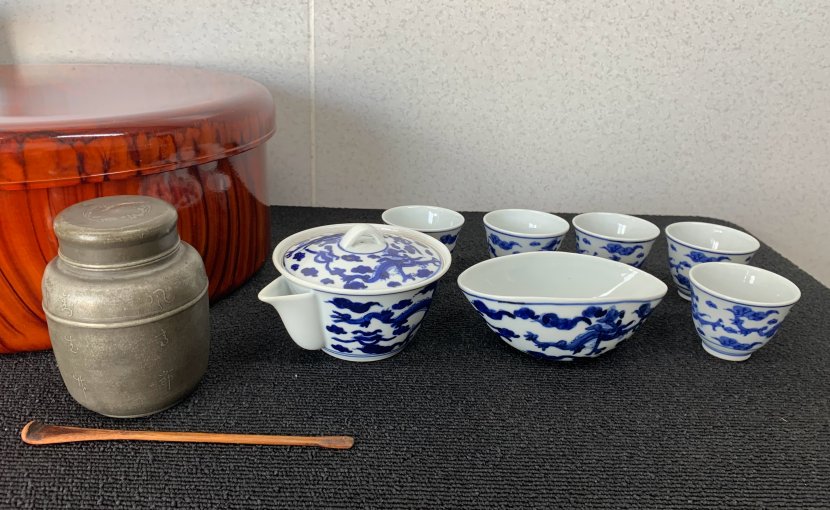 倉敷市:煎茶器,宝瓶,煎茶碗,湯冷まし,急須,備前焼,花入,茶碗持ち込み)