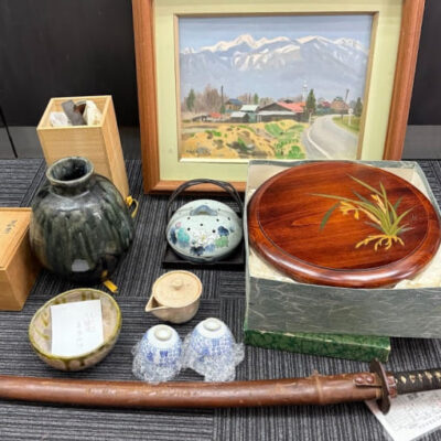倉敷市上東店で買取査定をした刀剣、美術品、煎茶道具、焼物、工芸品の画像