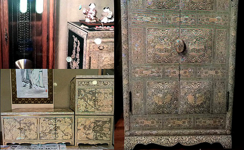 岡山市南区箕島で査定した中国家具、美術品、掛軸の写真