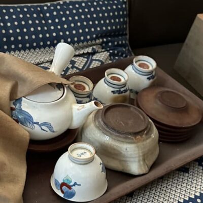 岡山県高梁市在住のお客様のお宅へ出張査定したときの煎茶道具などの写真